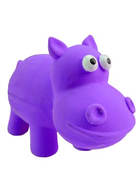 Supper Squeeze Hippo Latex Toy Purple Dog Medium 